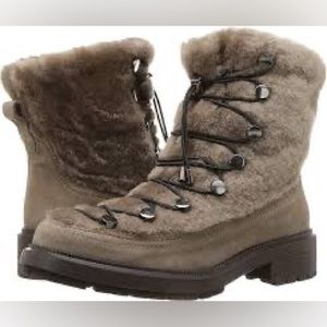 Aquatalia Lorena Suede and Shearling Boot